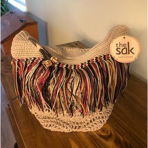 The Sak Bags Crochet Hobo Shoulder Bag Tote